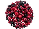 Perły perełki szklane MIX KOLORÓW I ROZMIARÓW CZARNE CZERWONE 100g koralików do handmade własnoręcznego przyozdobienia
