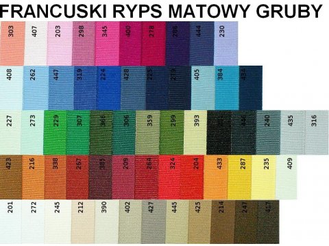 Ryps 38mm 204 Czerwony taśma tasiemka wstążka rypsowa 25m francuska tasiemki rypsowe w najlepszej jakości
