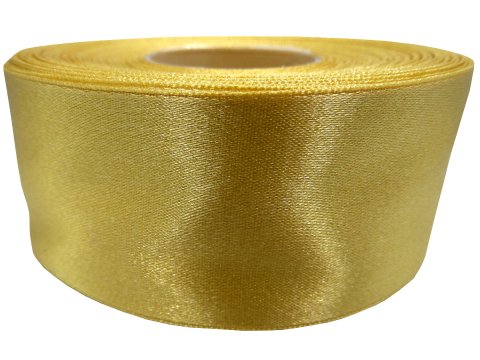 38mm Wstążka atłasowa Z118 Złota rolka 25m największy wybór wstążek satynowych w Warszawie Gold-Pol