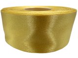 38mm Wstążka atłasowa Z118 Złota rolka 25m największy wybór wstążek satynowych w Warszawie Gold-Pol
