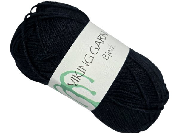 BJORK włóczka 503 Czarny Viking Garn 50g 147m bambusowa cienka śliska z połyskiem tylko w Goldpol