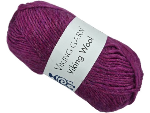 VIKING WOOL włóczka 566 RÓŻ CIEMNA FUKSJA Viking Garn 50g 100m 100% wełna czesankowa HIGHLAND na sweter GOLD-POL Warszawa