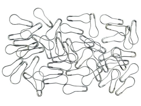 Agrafki 22mm 50szt SREBRNE znaczniki dziewiarskie odzieżowe krawieckie metalowe do metkowania importer agrafek