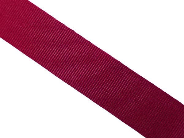 Ryps 25mm 209 Bordo Wiśniowe francuska taśma tasiemka wstążka rypsowa 1m francuskie tasiemki rypsowe w najlepszej jakości