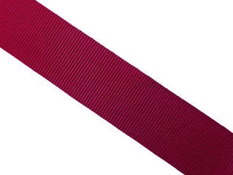Ryps 25mm 209 Bordo Wiśniowe francuska taśma tasiemka wstążka rypsowa 1m francuskie tasiemki rypsowe w najlepszej jakości