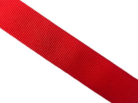 Ryps 25mm 204 Czerwony Red francuska taśma tasiemka wstążka rypsowa 1m francuskie tasiemki rypsowe w najlepszej jakości