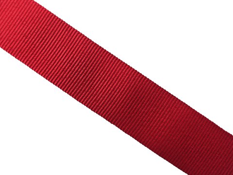Ryps 25mm 324 Czerwony Ciemny Red francuska taśma tasiemka wstążka rypsowa 1m francuskie tasiemki rypsowe w najlepszej jakości