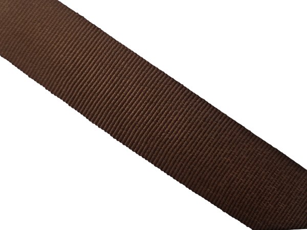 Ryps 25mm 247 Brąz Czekolada francuska taśma tasiemka wstążka rypsowa 1m francuskie tasiemki rypsowe w hurtowni