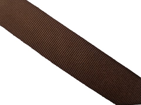 Ryps 25mm 247 Brąz Czekolada francuska taśma tasiemka wstążka rypsowa 1m francuskie tasiemki rypsowe w hurtowni