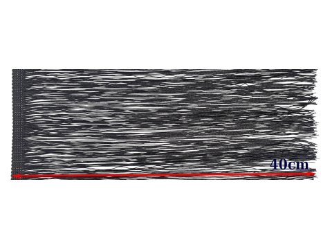 Frędzle 40cm acetatowe Czarne taneczne cena za 1m sklep hurtownia frędzli tanecznych w Warszawie