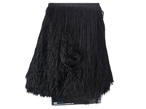 Frędzle 40cm acetatowe Czarne taneczne cena za 1m sklep hurtownia frędzli tanecznych w Warszawie