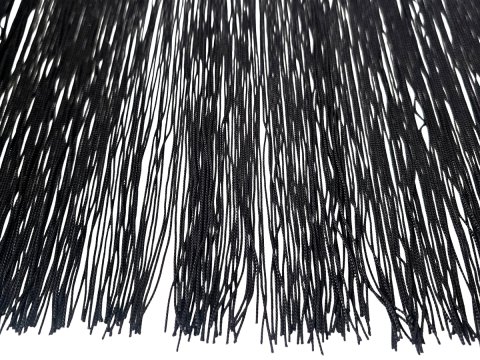 Frędzle 40cm acetatowe Czarne taneczne cena za 1m sklep hurtownia frędzli tanecznych w Warszawie