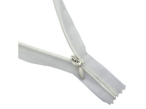 Suwak 60cm kryty nierozdzielczy ECRU KREM PRZEZROCZYSTY cena za 1 szt zamek express suwaki kryte hurtownia suwaków Warszawa