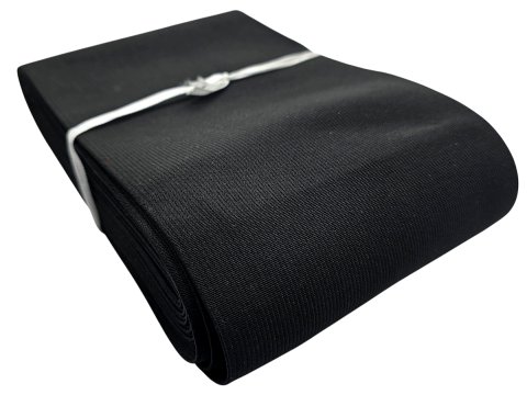 Guma tkana 15cm 150mm tkana Czarna cena za Hurt 25m gumka krawiecka odzieżowa do rehabilitacji mebli hurtownia gum Warszawa