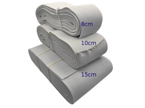 Guma tkana 15cm 150mm tkana Biała cena za 1m gumka krawiecka odzieżowa do rehabilitacji mebli hurtownia gum Warszawa