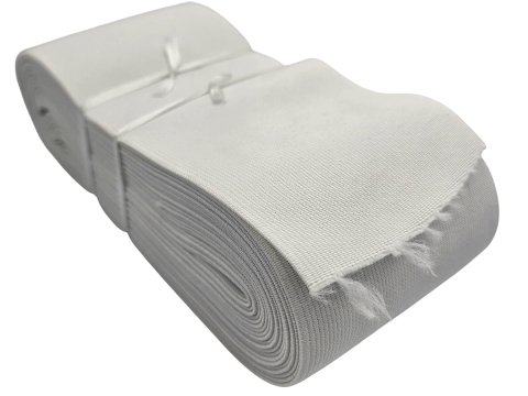 Guma tkana 10cm 100mm tkana Biała cena za Hurt 25m gumka krawiecka odzieżowa do rehabilitacji mebli hurtownia gum Warszawa