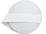 .Guma 5cm 50mm Polska tkana Biała cena za hurt 25m gumka krawiecka odzieżowa szeroka hurtownia gum Gold-Pol Warszawa