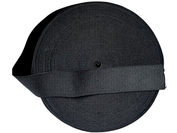 Guma 4cm 40mm Polska tkana Czarna cena za hurt 25m gumka krawiecka odzieżowa szeroka hurtownia gum Gold-Pol Warszawa