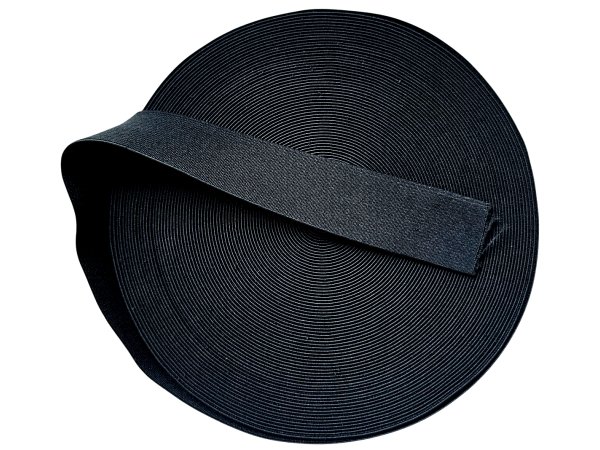 Guma 3,5cm 35mm Polska tkana Czarna cena za hurt 25m gumka krawiecka odzieżowa szeroka hurtownia gum Gold-Pol Warszawa