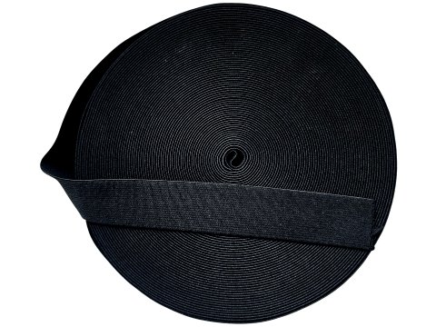 Guma 3cm 30mm Polska tkana Czarna cena za hurt 25m gumka krawiecka odzieżowa szeroka hurtownia gum Gold-Pol Warszawa