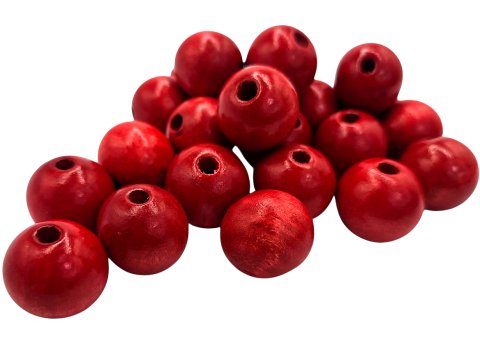 Korale drewniane 25mm NATURALNE hurt 1kg koraliki lakierowane z dużą dziurką paciorki makrama hurtownia korali Warszawa