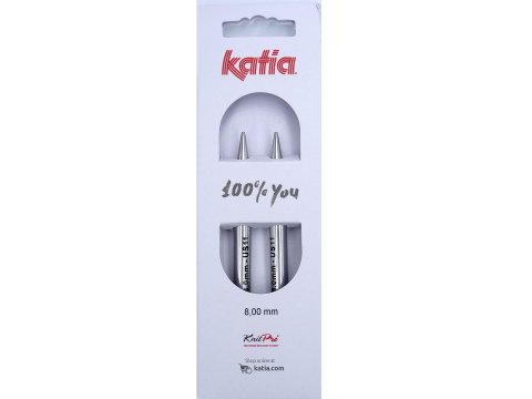 Druty 8mm aluminiowe wymienne KnitPro by Katia idealne wygodne w podróży sklep z włóczkami i akcesoriami Kati Warszawa