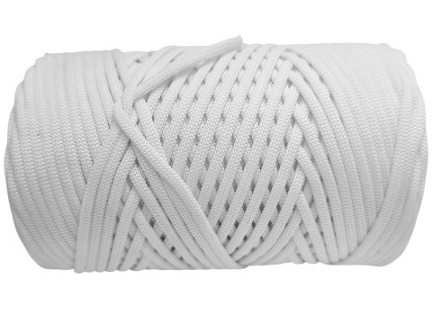 Sznurek 3mm 110m 1000 BIAŁY płaski 100% poliestrowy na torebki sklep hurtownia ze sznurkami Warszawa