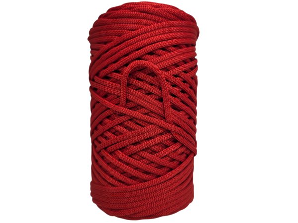 Sznurek 3mm 110m 370 CZERWONY RED płaski 100% poliestrowy na torebki sklep hurtownia ze sznurkami Warszawa