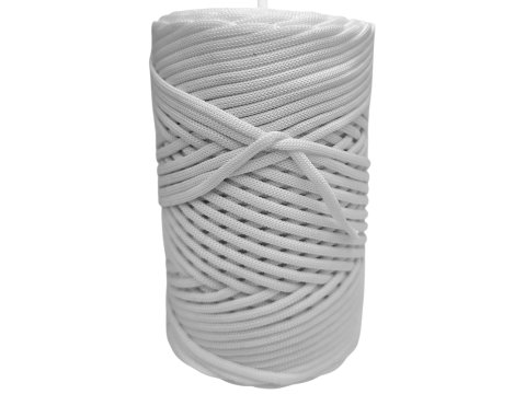 Sznurek 3mm 110m 1000 BIAŁY płaski 100% poliestrowy na torebki sklep hurtownia ze sznurkami Warszawa