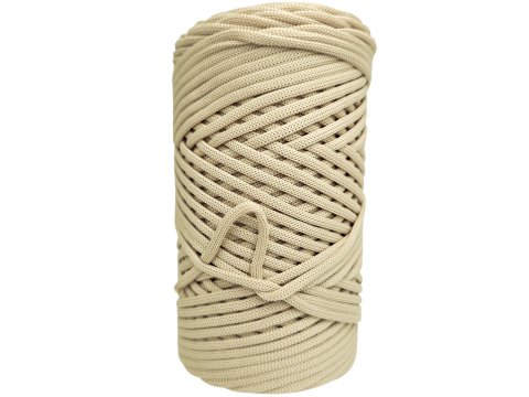 Sznurek 3mm 110m 170 ECRU CIEMNE płaski 100% poliestrowy na torebki sklep hurtownia ze sznurkami Warszawa