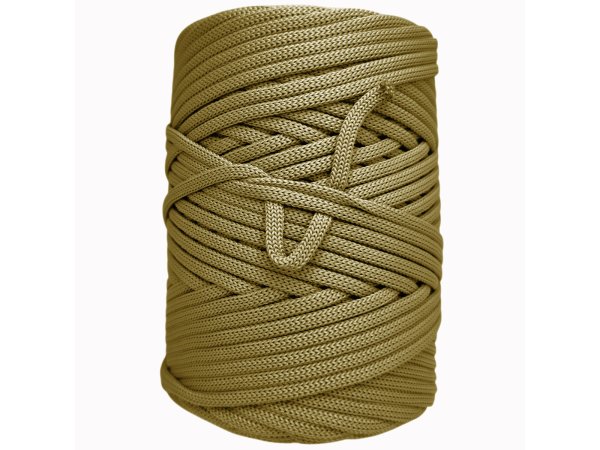 Sznurek 5mm 110m 290 KHAKI płaski 100% poliestrowy na torebki sklep hurtownia ze sznurkami Warszawa