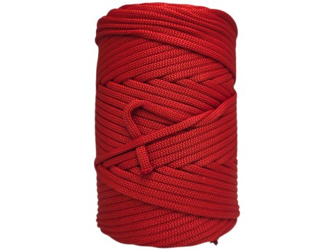 Sznurek 5mm 110m 370 CZERWONY płaski 100% poliestrowy na torebki sklep hurtownia ze sznurkami Warszawa
