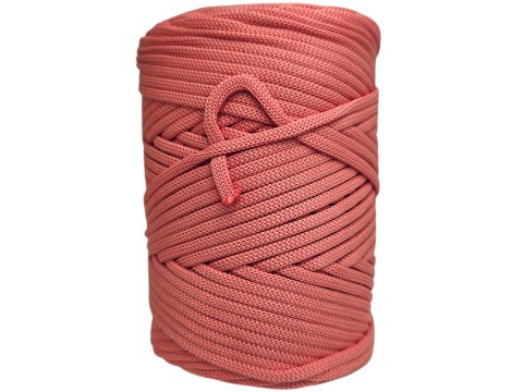 Sznurek 5mm 110m 340 PEACH BRZOSKWINIOWY płaski 100% poliestrowy na torebki sklep hurtownia ze sznurkami Warszawa