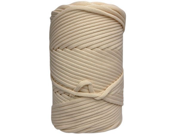 Sznurek 5mm 110m 170 ECRU CIEMNE płaski 100% poliestrowy na torebki sklep hurtownia ze sznurkami Warszawa