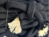 Sznurek 10mm 30m CZARNY bawełniany z czarnym rdzeniem do odzieży