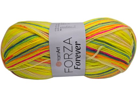 FORZA FOREVER 2710 MIX CYTRYNA YarnArt 100g 420m melanż ombre włóczka skarpetkowa na ciepłe skarpety sklep GOLDPOL