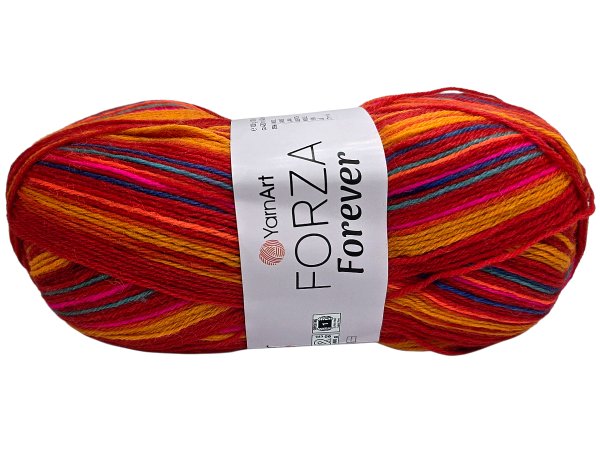 FORZA FOREVER 2705 MIX RED YarnArt 100g 420m melanż ombre włóczka skarpetkowa na ciepłe skarpety sklep GOLDPOL