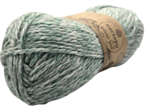 MELANGE WOOL K9000 MIX ZIELONY ZGASZONY Kartopu 100g 170m mix akrylu i wełny włóczki na ciepłe swetry tanie sklep Warszawa