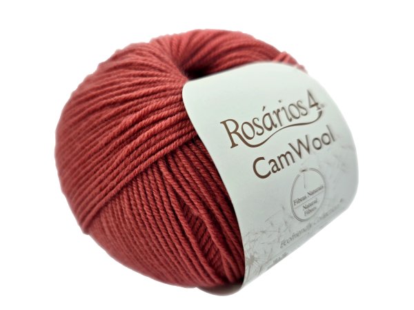 CAMWOOL 17 CEGŁA ZGASZONA WPADA W RÓŻ 50g 165m Rosarios4 100% wełna merino i wielbłądzia sklep z włóczkami GOLD-POL Warszawa