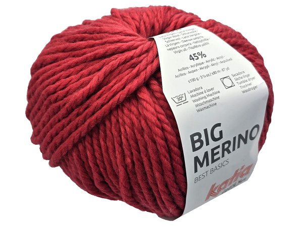 Big Merino 63 KORALOWY100g 80m włóczka Katia puszysta gruba wełna merino extrafine na czapki swetry sklep GOLD-POL