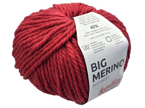 Big Merino 63 KORALOWY100g 80m włóczka Katia puszysta gruba wełna merino extrafine na czapki swetry sklep GOLD-POL