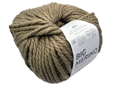 Big Merino 20 BEŻ LNIANY 100g 80m włóczka Katia puszysta gruba wełna merino extrafine na czapki swetry sklep GOLD-POL