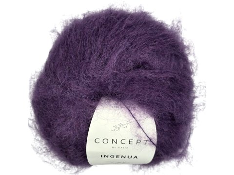 INGENUA 88 FIOLET ŚLIWKA 50g 140m włóczka Katia delikatny moher delikatny nowy kolor na 2025 sklep z włóczkami Gold-Pol