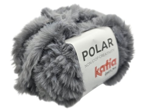 POLAR 118 SZARY ANGIELSKI włóczka KATIA 100g 60m jak futerko futro szenila sierść królika sklep z wełną GOLD-POL