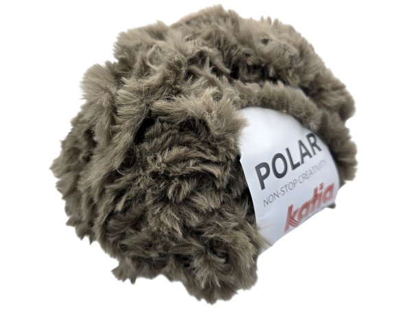POLAR 117 BEŻ ZGASZONY BURY włóczka KATIA 100g 60m jak futerko futro szenila sierść królika sklep z wełną GOLD-POL