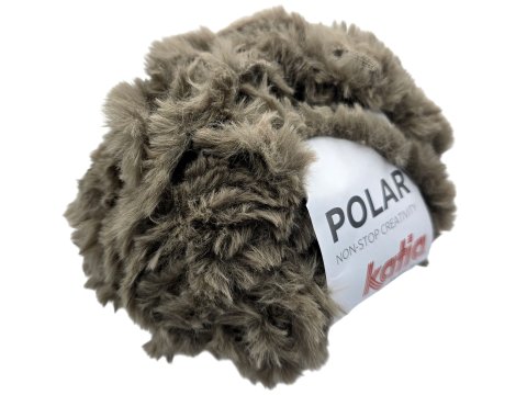 POLAR 117 BEŻ ZGASZONY BURY włóczka KATIA 100g 60m jak futerko futro szenila sierść królika sklep z wełną GOLD-POL