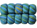 PARADISE MERINO 502 MIX NIEBIESKI ZIELENIE TURKUSY 50g 100m KATIA wełna puszysta alpaka hurtownia włóczek Gold-Pol