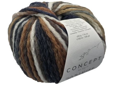 PARADISE MERINO 505 MIX BRĄZY SZAROŚCI OFF WHITE 50g 100m KATIA wełna puszysta alpaka hurtownia włóczek Gold-Pol