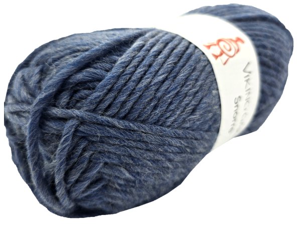 SNORRE włóczka 227 JEANSOWY MELANGE Viking Garn 100g 100m 100% wełna czesankowa HIGHLAND z Peru na sweter genser