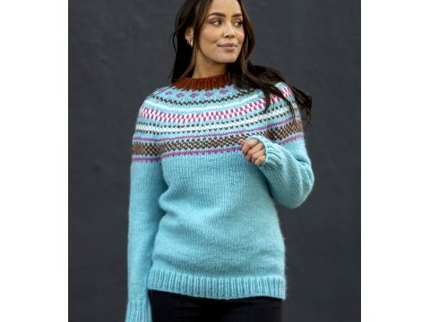 SNORRE włóczka 251 ORANGE DYNIA KAROTKA MELANGE Viking Garn 100g 100m 100% wełna czesankowa HIGHLAND z Peru na sweter genser